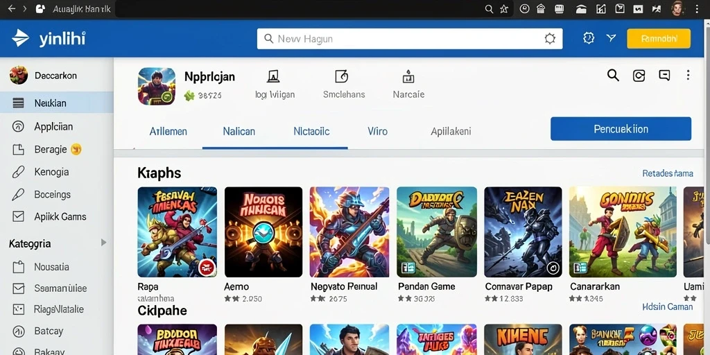 Screenshot menunjukkan karakter utama dalam petualangan.